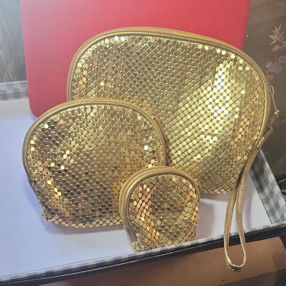 MCM Gold Sequin CHAIN LINK  Women's Bag Set